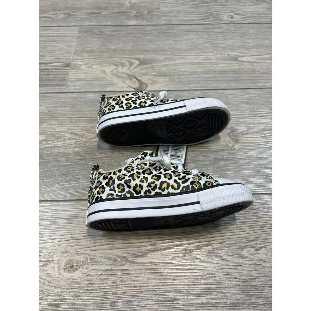 Converse Toddler Street Low Slip-On Cheetah Sneakers Light Brown 7 NWT